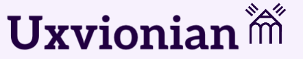 Logo of Uxvionian with a purple color scheme
